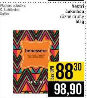 Vestri čokoláda různé druhy 50g