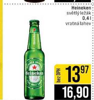 Heineken světlý ležák 0,4l