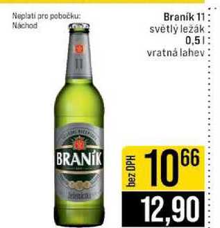Braník 11 světlý ležák 0,5l