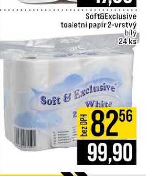 Soft&Exclusive toaletní papír 2-vrstvý bilý 24 ks 