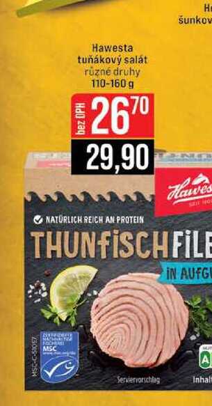 Hawesta tuňákový salát různé druhy 110-160 g