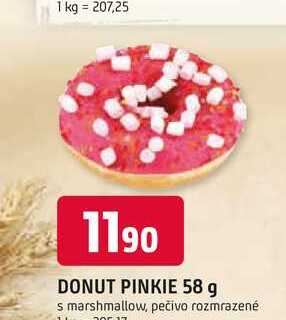 DONUT PINKIE 58 g s marshmallow, pečivo rozmrazené 