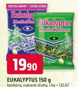 EUKALYPTUS 150 g bonbóny, vybrané druhy