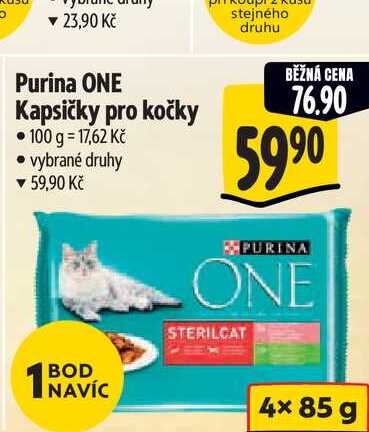   Purina ONE Kapsičky pro kočky 4x85 g