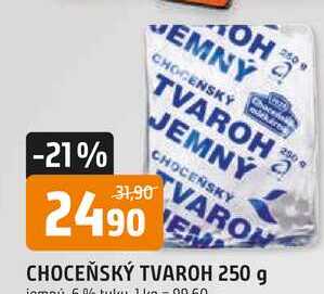 CHOCEŇSKÝ TVAROH 250 g 