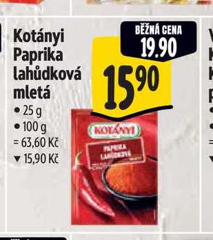 Kotányi Paprika lahůdková mletá 25g 