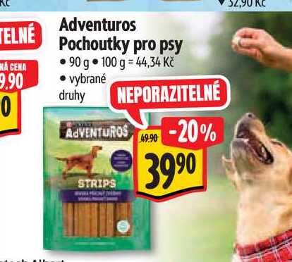 Adventuros Pochoutky pro psy 90 g