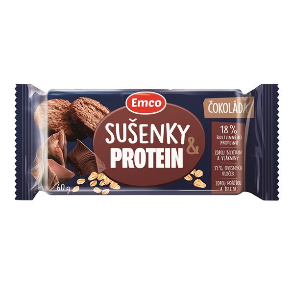 Emco Oves sušenky protein s čokoládou