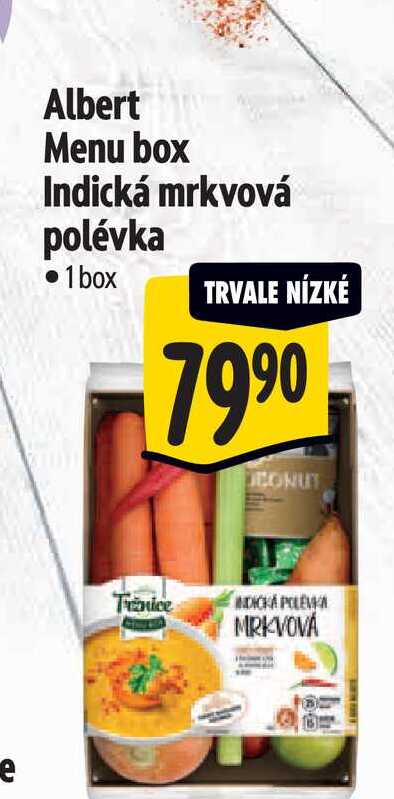  Albert Menu box Indická mrkvová polévka  1 box 