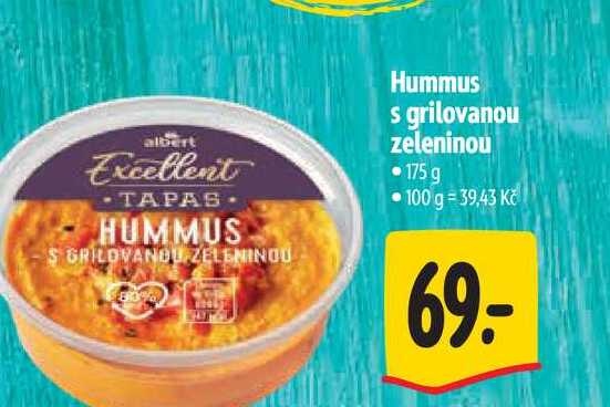  Hummus s grilovanou zeleninou 175 g  