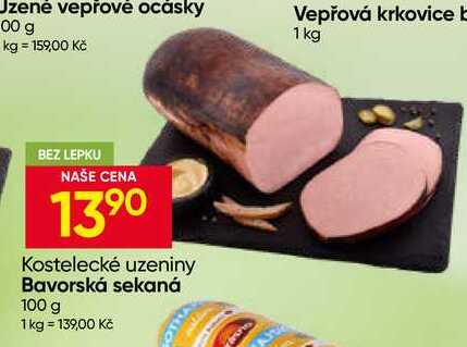 Kostelecké uzeniny Bavorská sekaná 100 g 