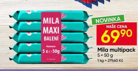 Mila multipack 5 × 50 g 