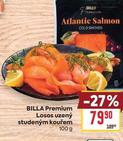 BILLA Premium Losos uzený studeným kouřem 100 g