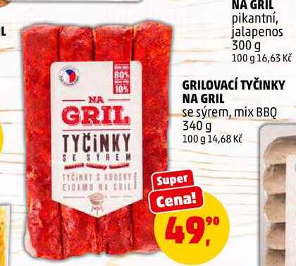 GRILOVACÍ TYČINKY NA GRIL, 340 g
