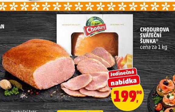 CHODUROVA SVÁTEČNÍ ŠUNKA, 1 kg