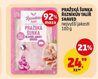 PRAŽSKÁ ŠUNKA ŘEZNÍKŮV TALÍŘ, 100 g 