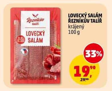 LOVECKÝ SALÁM ŘEZNÍKŮV TALÍŘ, 100 g