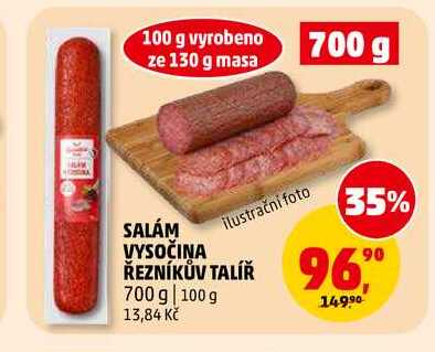 SALÁM VYSOČINA ŘEZNÍKŮV TALÍŘ, 700 g