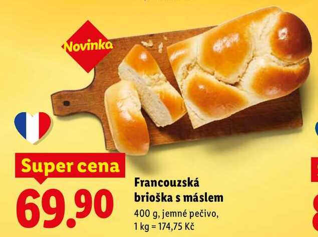 Francouzská brioška s máslem, 400 g