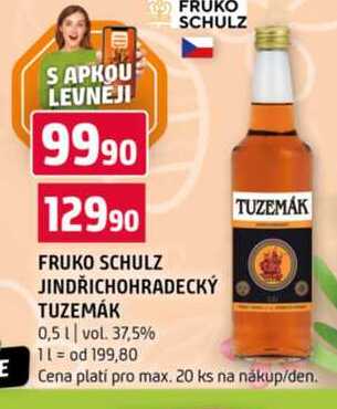 FRUKO SCHULZ JINDŘICHOHRADECKÝ TUZEMÁK 0,5l vol. 37,5%