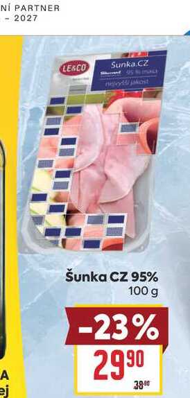 Šunka CZ 95% 100 g