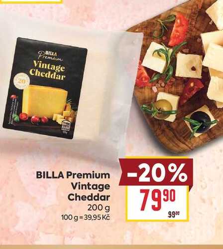 BILLA Premium Vintage Cheddar 200 g 