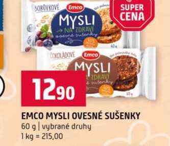 EMCO MYSLI OVESNÉ SUŠENKY 60 g vybrané druhy