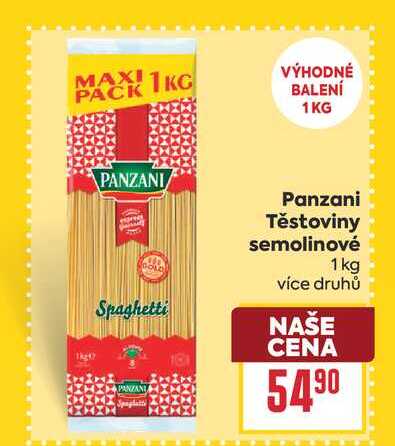 Panzani Těstoviny semolinové 1 kg