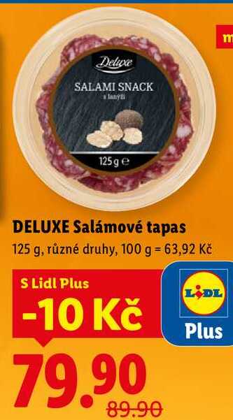DELUXE Salámové tapas, 125 g