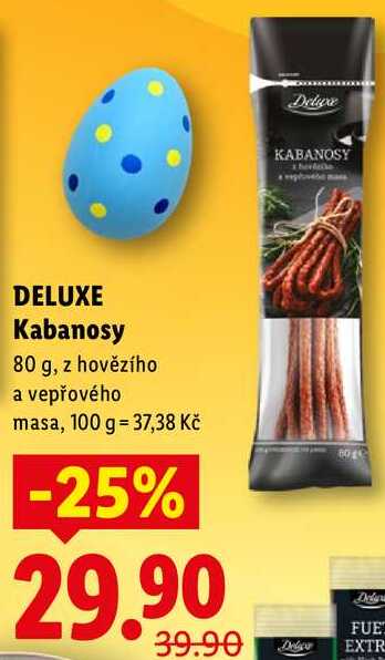 DELUXE Kabanosy, 80 g