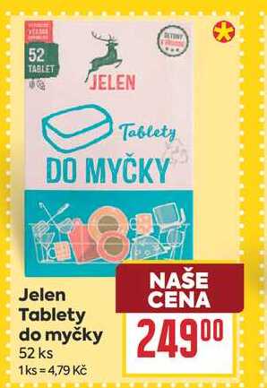 Jelen Tablety do myčky 52 ks