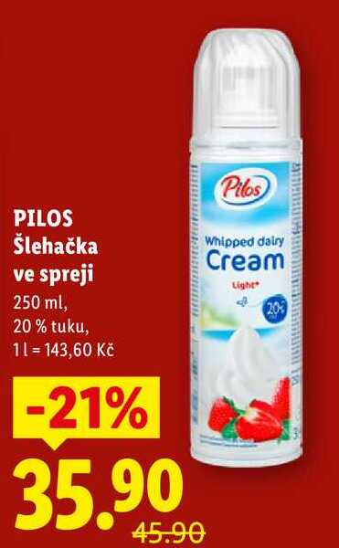PILOS Šlehačka ve spreji, 250 ml