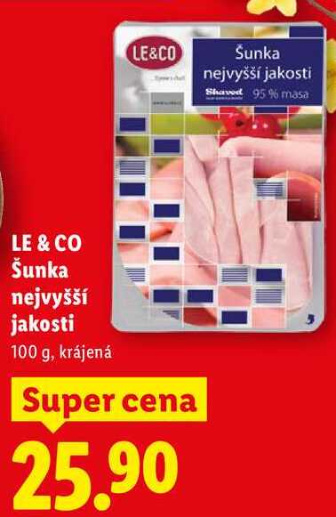 LE & CO Šunka nejvyšší jakosti, 100 g