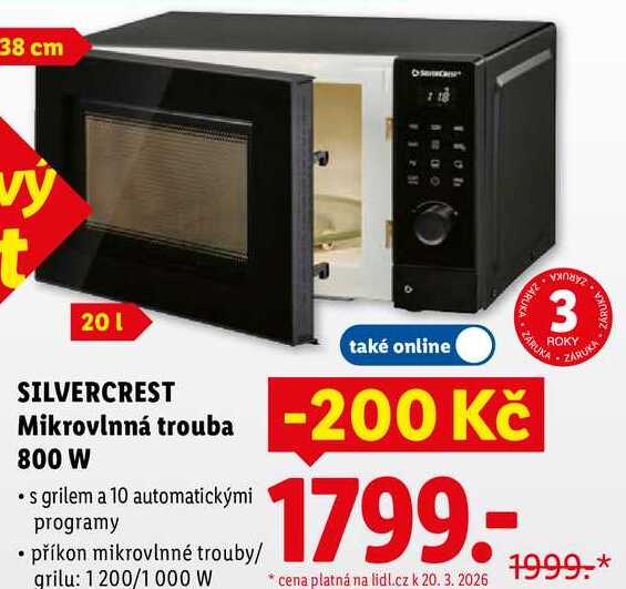 SILVERCREST Mikrovlnná trouba 800 W