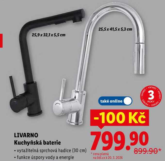 LIVARNO Kuchyňská baterie