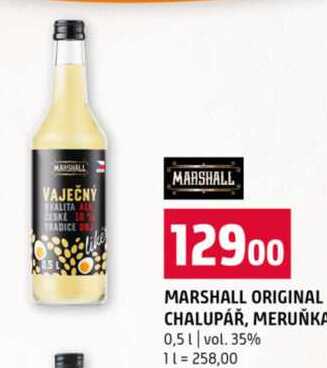 MARSHALL ORIGINAL CHALUPÁŘ, MERUŇKA 0,5l vol. 35%