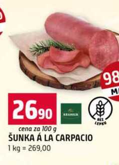 ŠUNKA Á LA CARPACIO 100g