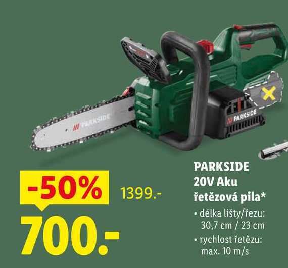 PARKSIDE 20V Aku řetězová pila