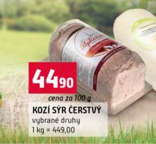 KOZÍ SÝR ČERSTVÝ vybrané druhy 