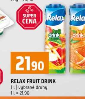 RELAX FRUIT DRINK 1l vybrané druhy