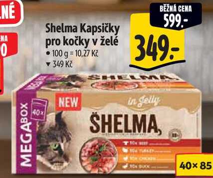 Shelma Kapsičky pro kočky v želé, 40x 85 g