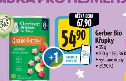 Gerber Bio Křupky, 35 g 