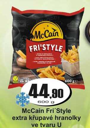  McCain Fri´Style extra křupavé hranolky ve tvaru U 600g 