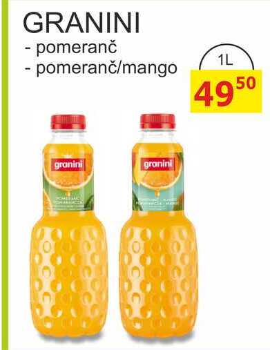 GRANINI - pomeranč, pomeranč/mango 1L 
