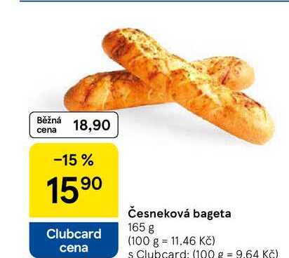 Česneková bageta, 165 g