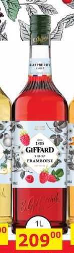GIFFARD SIROP FRAMBOISE 1L