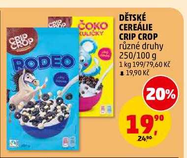 DĚTSKÉ CEREÁLIE CRIP CROP, 250 g