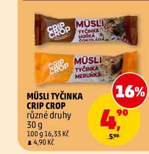 MÜSLI TYČINKA CRIP CROP, 30 g 