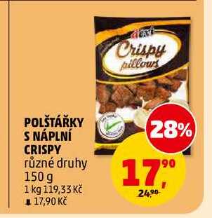 POLŠTÁŘKY S NÁPLNÍ CRISPY, 150 g