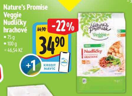 Nature's Promise Veggie Nudličky hrachové, 75 g